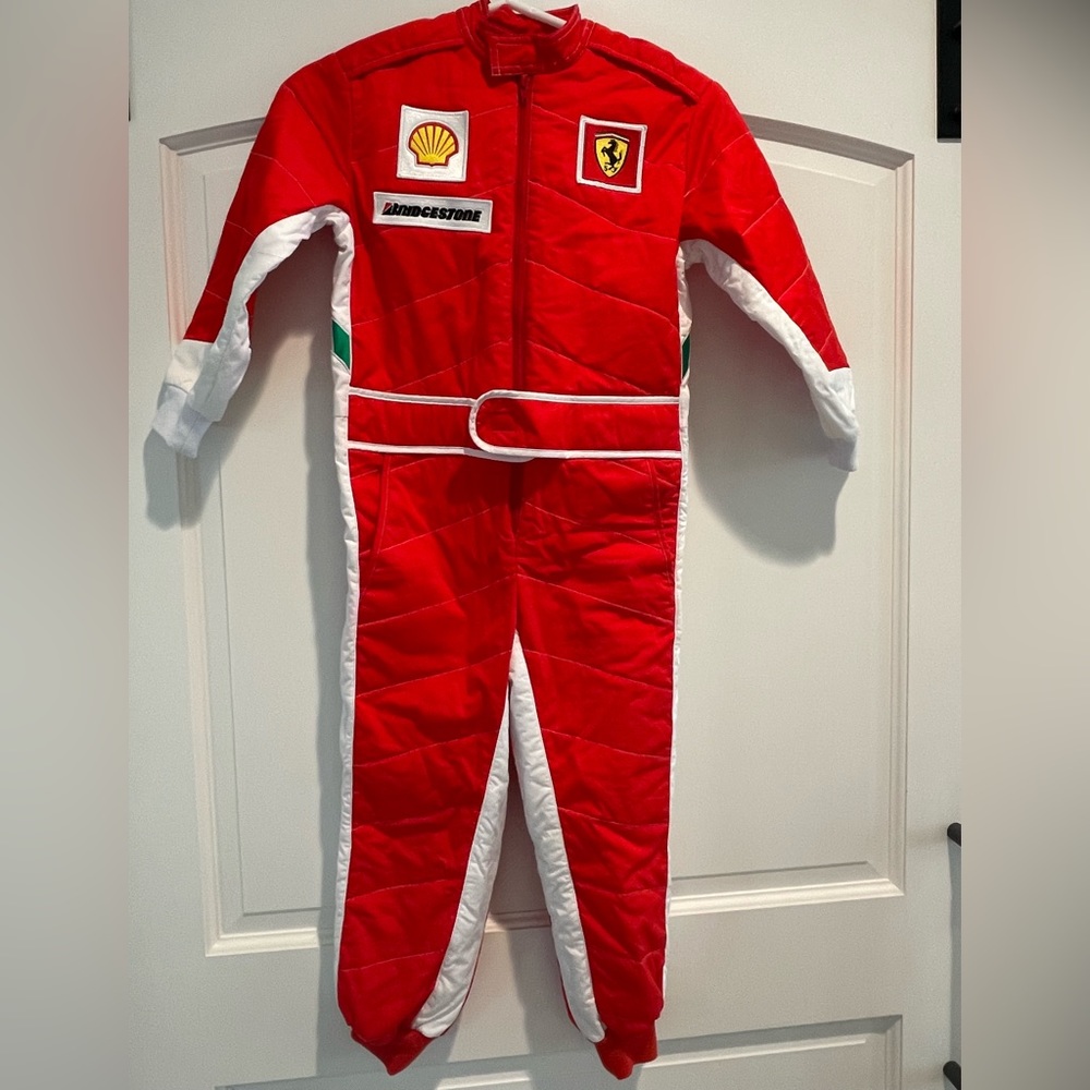 Ferrari race car driver race suit/costume